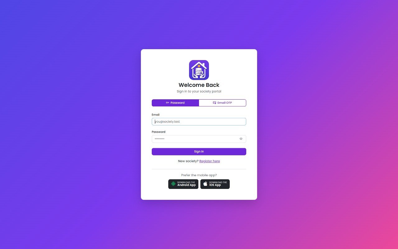 Housing MS Sign-in screen