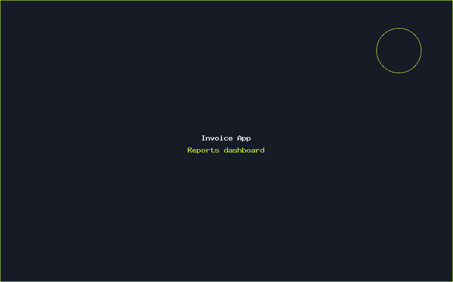 Invoice App Reports dashboard